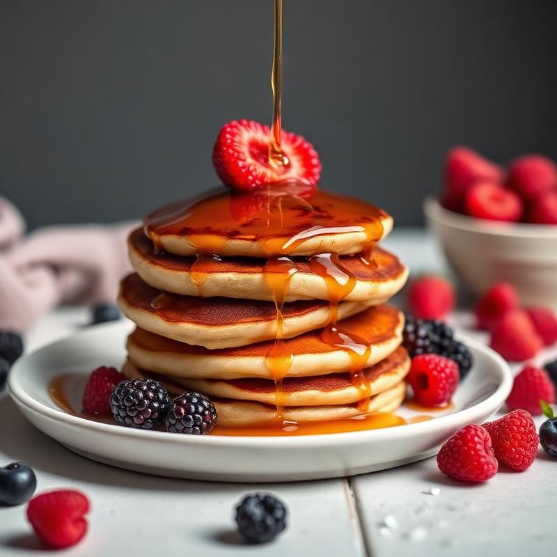 Berry Pancake Stack from Green Leaf Cafe — order online on FoodLemon